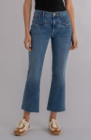 KUT from the Kloth Kelsey Raw Hem High Waist Kick Flare Jeans