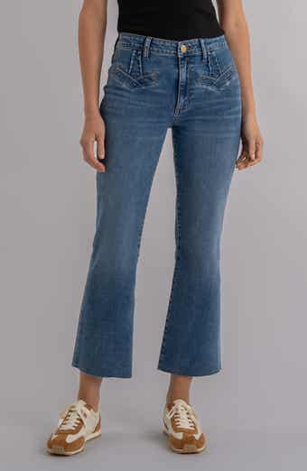 Kelsey Raw Hem High Waist Kick Flare Jeans