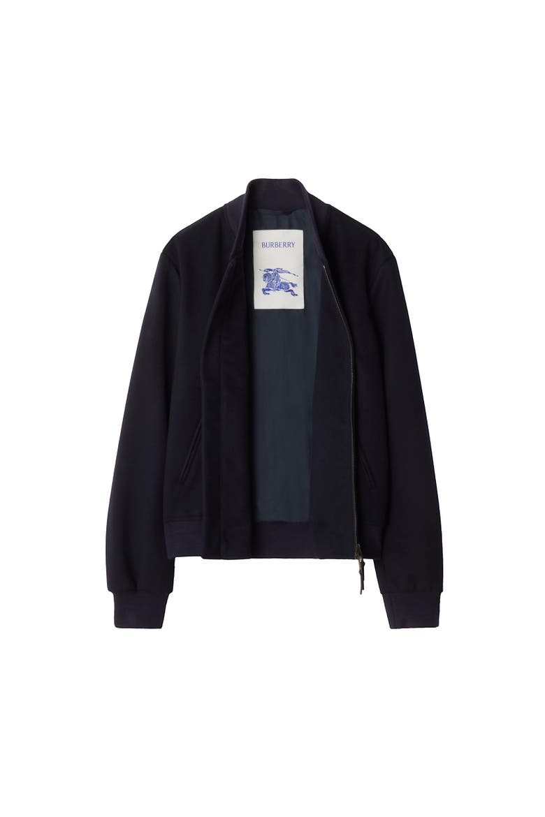 Cashmere Bomber Jacket, Alternate, color, Navy