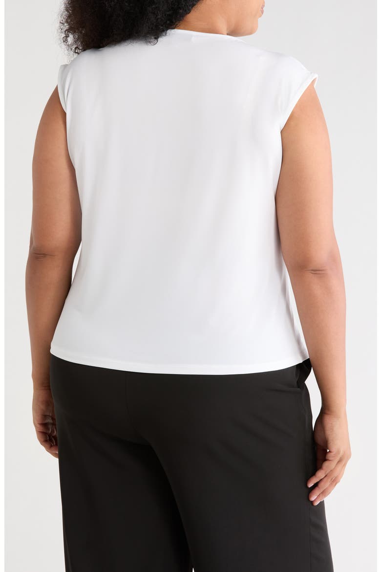 Keyhole Neck Cap Sleeve Knit Top, Alternate, color, NATURAL WHITE
