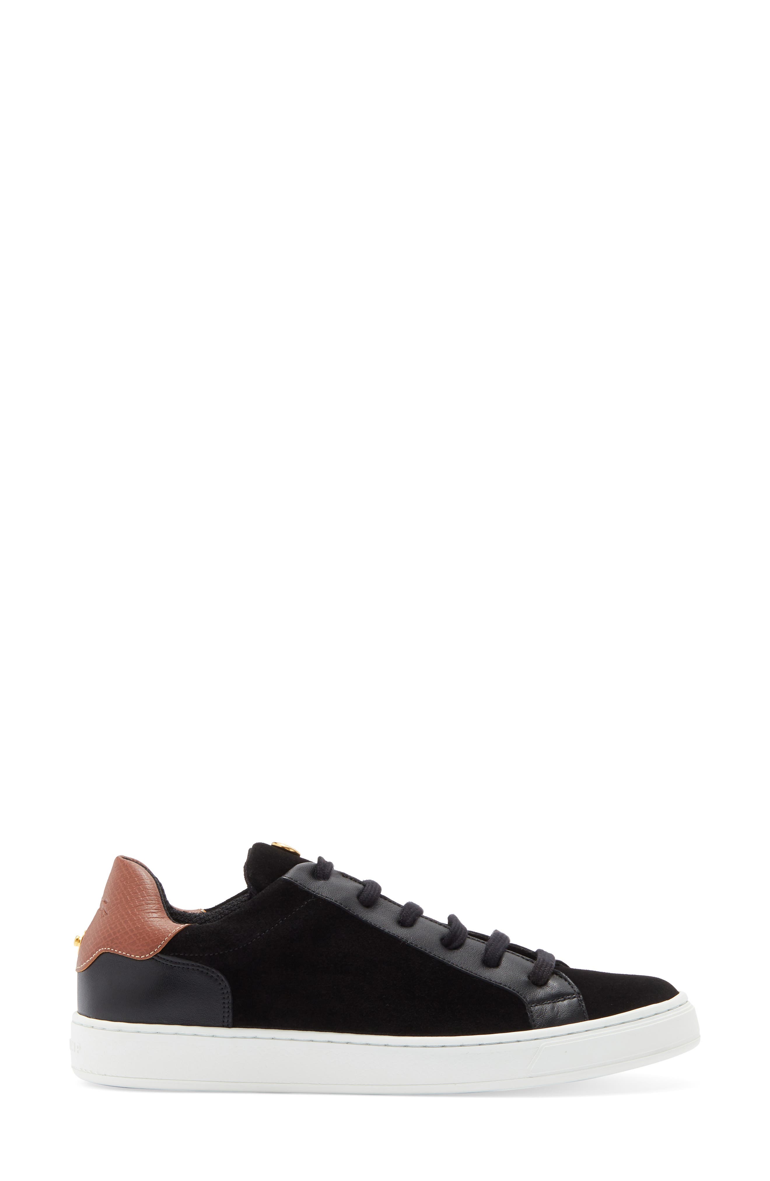 Longchamp Heel Patch Low Top Sneaker, Alternate, color, 