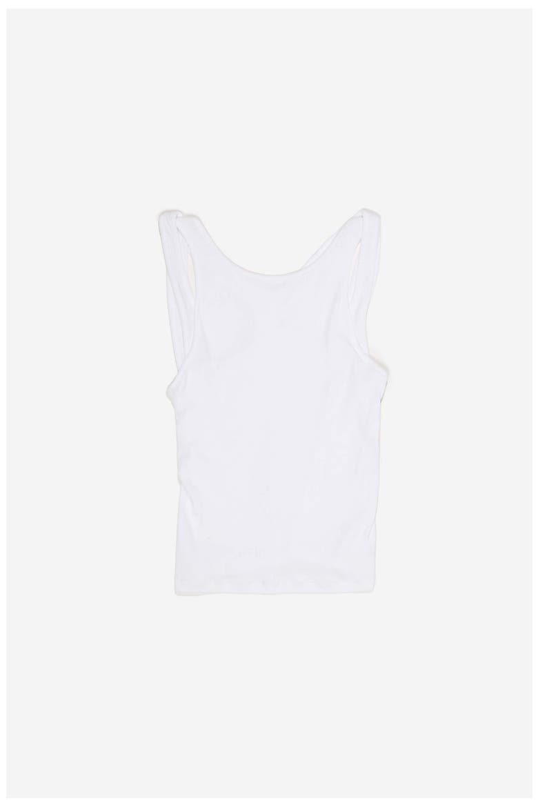 Ribbed Cross-Back Top, Alternate, color, WHITE