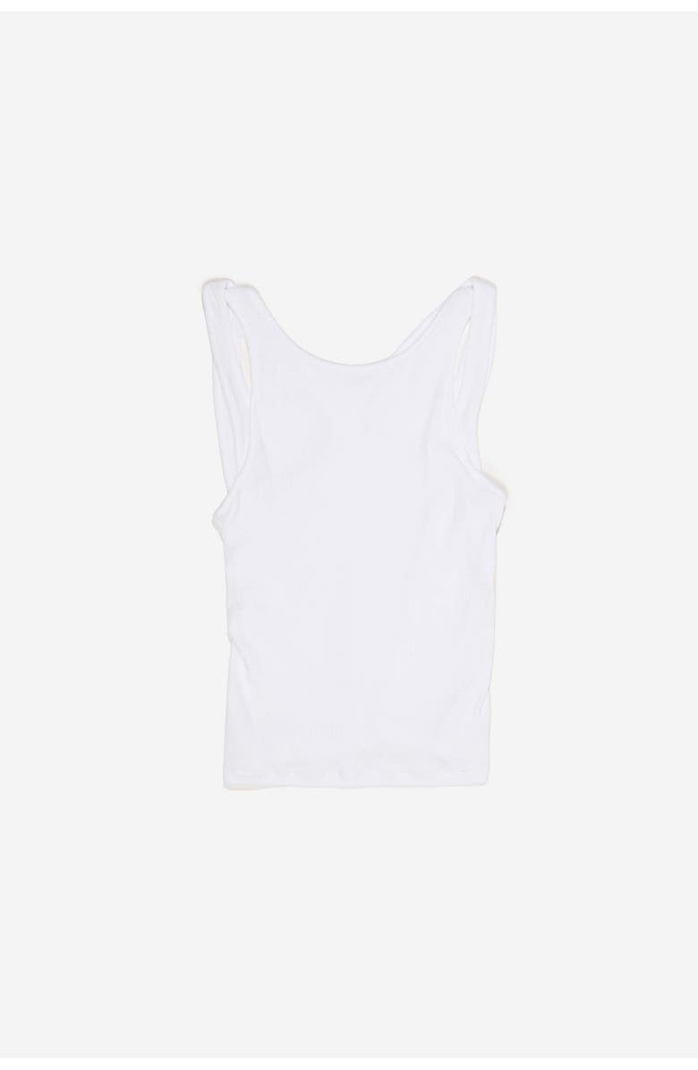 Bimba y Lola Ribbed Cross-Back Top, Alternate, color, White