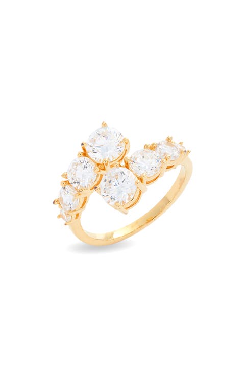 Graduated Cubic Zirconia Bypass Ring