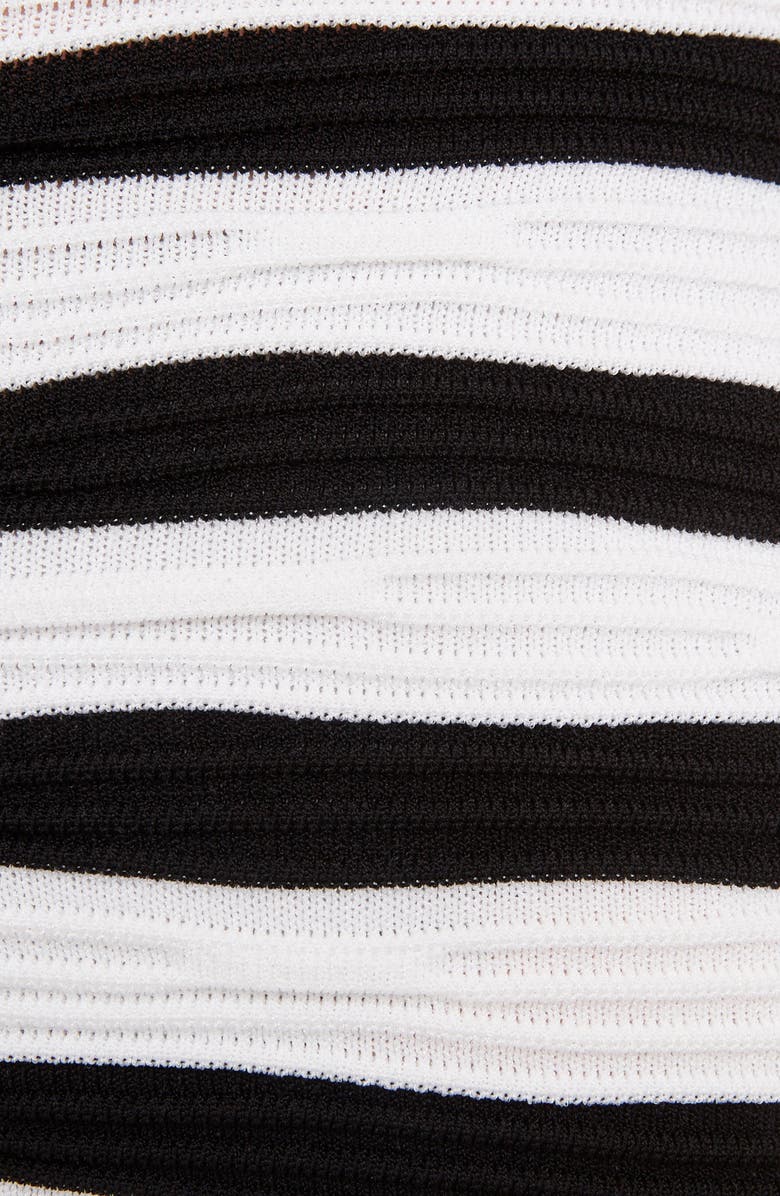 Balmain Stripe Knit Midi Dress, Alternate, color, 