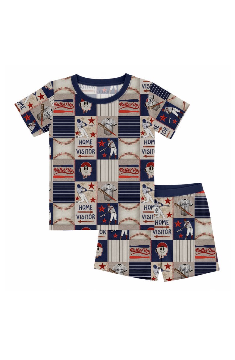 Fletch Field of Dreams 2 Piece Shorts Set, Main, color, Blue/ Cream