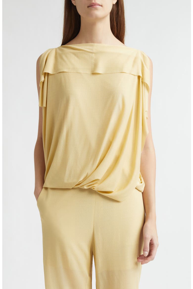 Sheer Drape Top, Main, color, SAND YELLOW