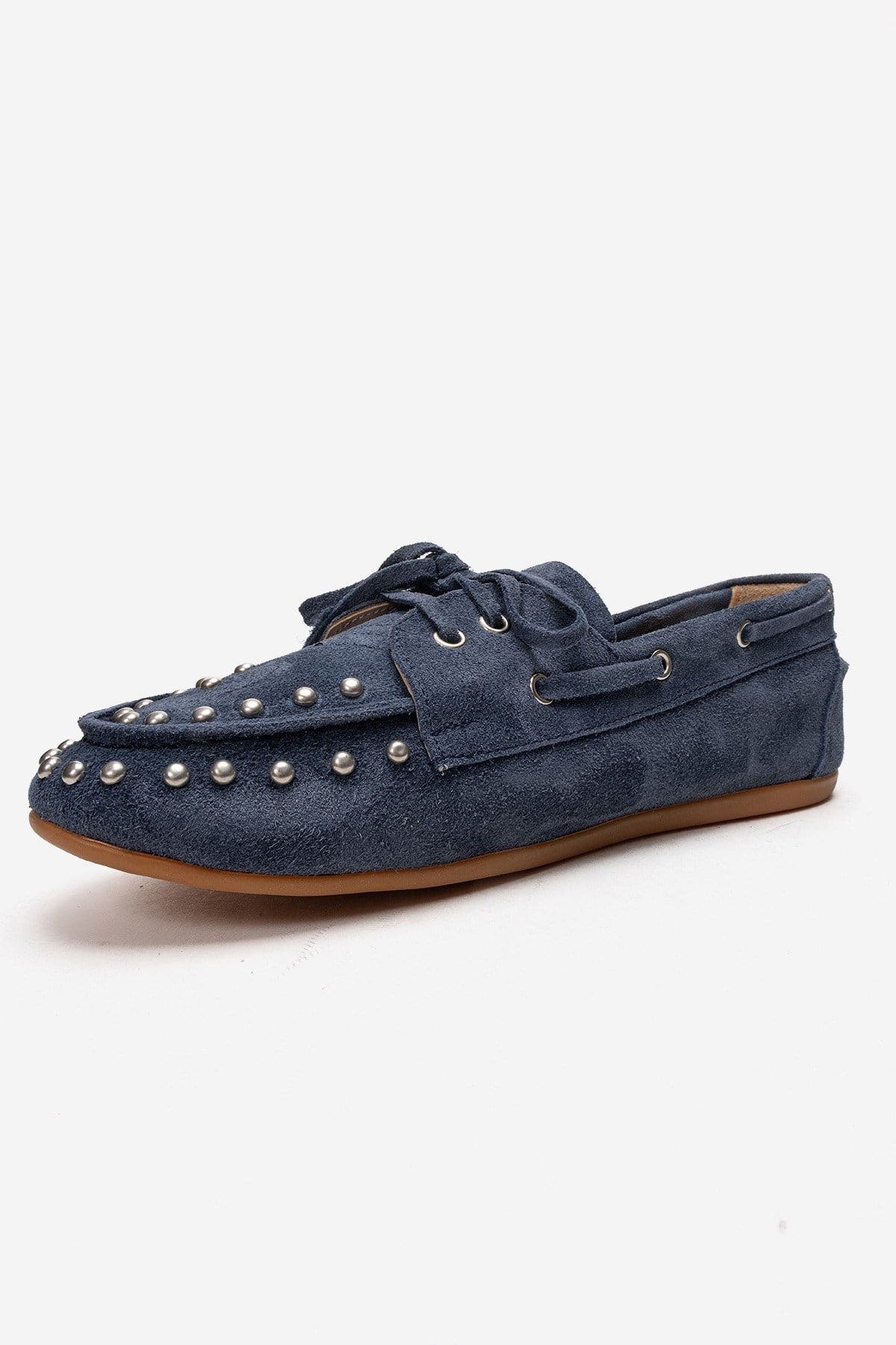 Cuesta Leather Lace Up Loafer, Alternate, color, Denim Suede