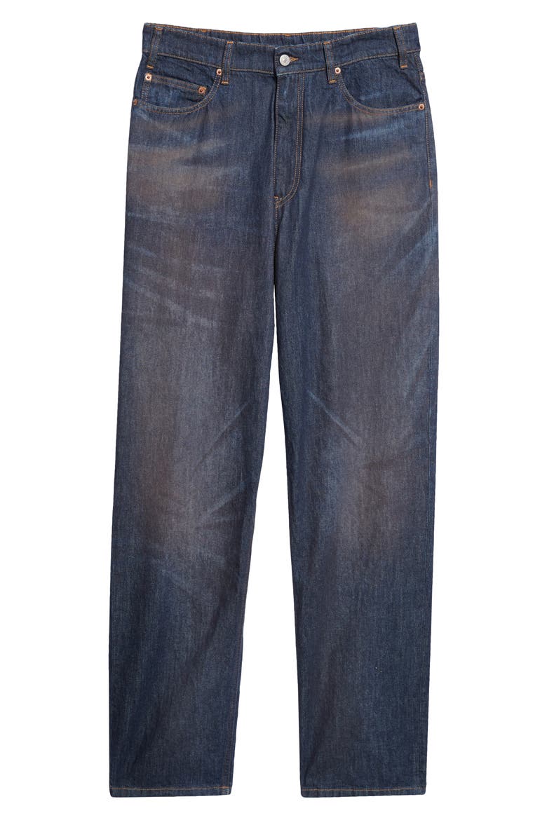 Relaxed Fit Five-Pocket Straight Leg Jeans, Alternate, color, BLUE