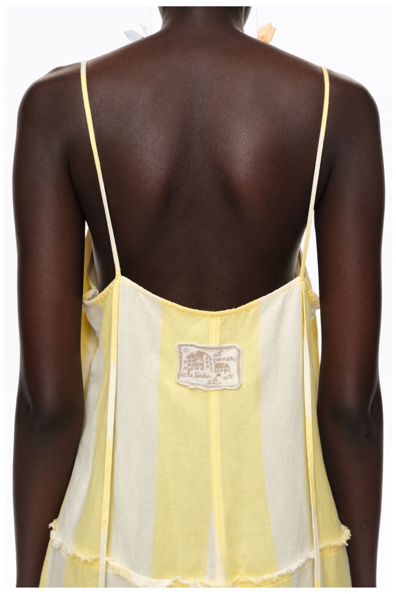 Straight Striped Linen Dress, Alternate, color, STRIPES LIMELIGHT