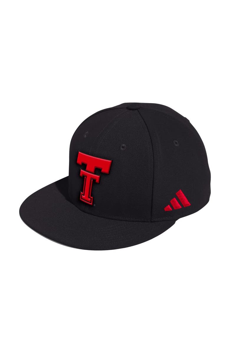 adidas Men's adidas Black Texas Tech Red Raiders On-Field Fitted Baseball Hat, Main, color,