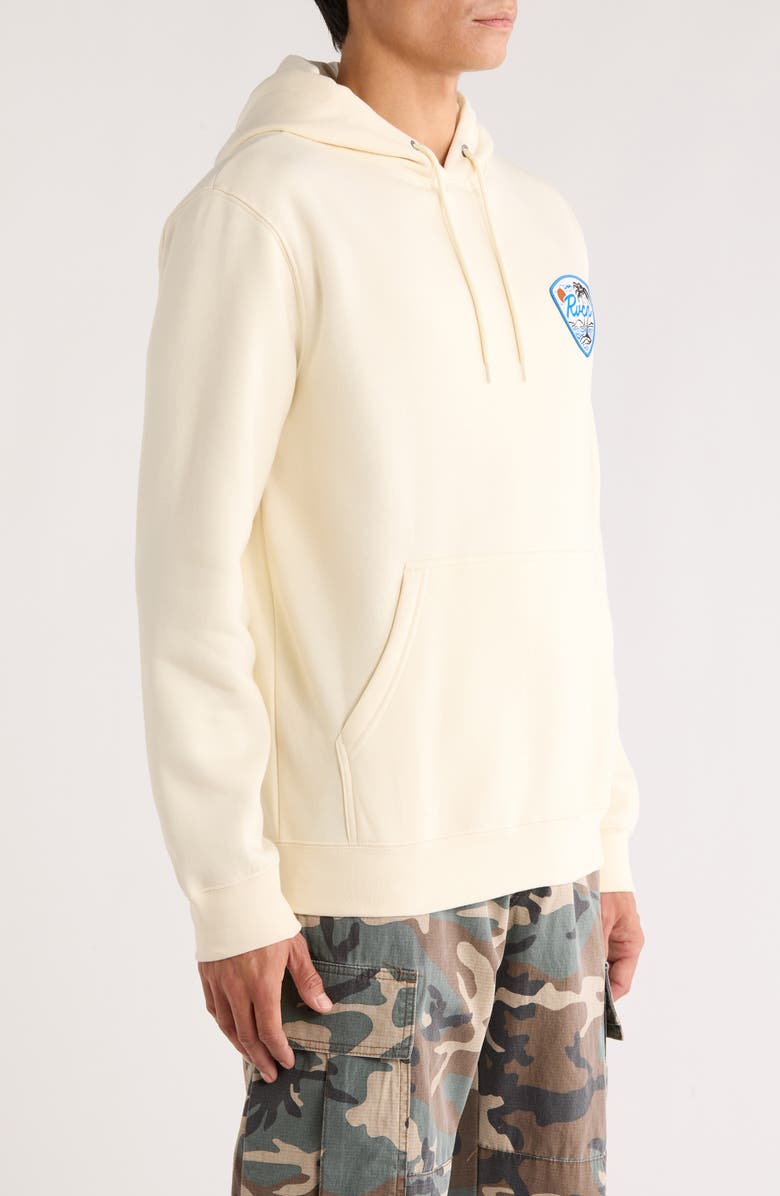 RVCA Current Fleece Pullover Hoodie, Alternate, color, Silver Bleach