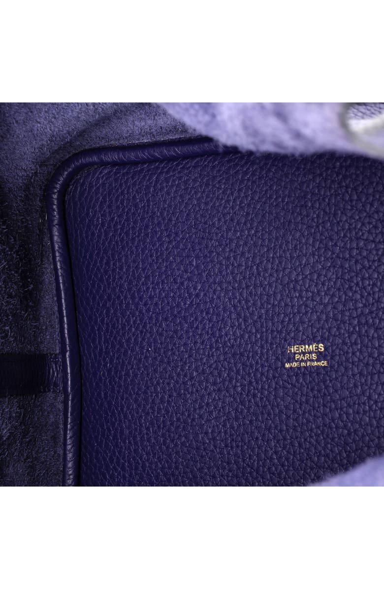 Pre-Owned Hermes Picotin Lock Bag Clemence MM, Alternate, color, Bleu Encre