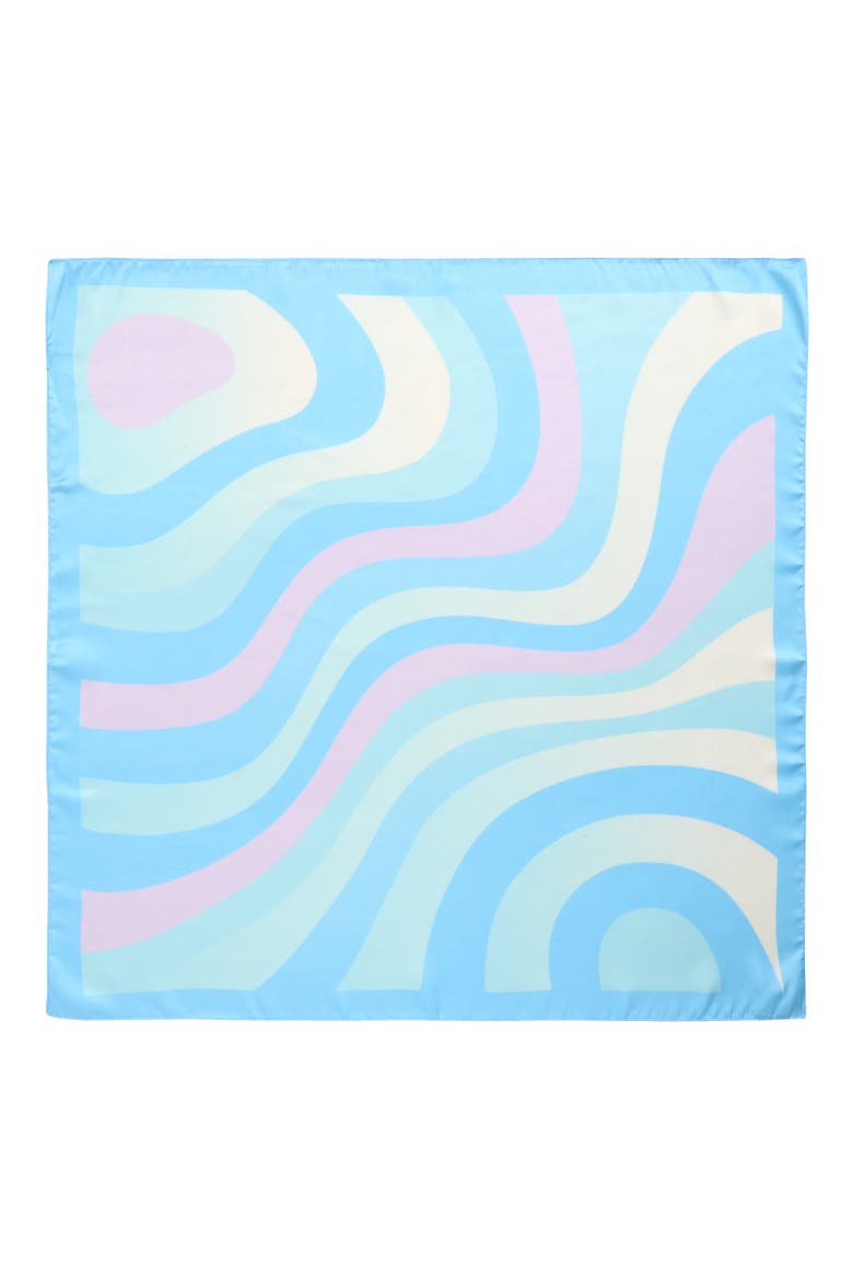 Ocean Breeze Square Scarf, Alternate, color, BLUE