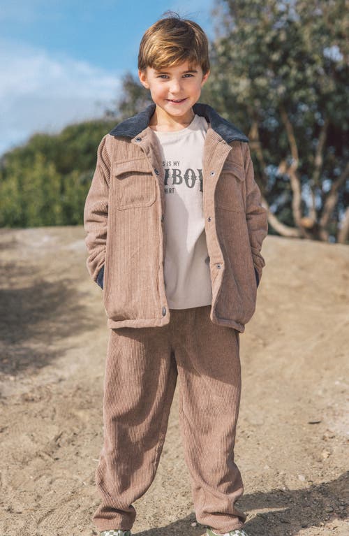 Feather 4 Arrow Kids' Camden Corduroy Straight Leg Pants In Neutral