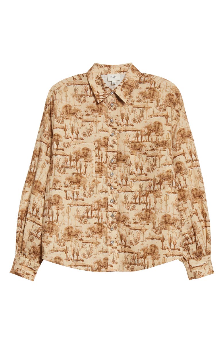 CAMI NYC Belski Linen Shirt, Alternate, color, 