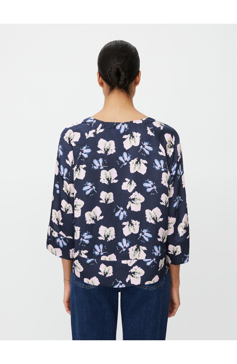 Masai Copenhagen MaBenika Floral Print Blouse, Alternate, color, Navy Blazer
