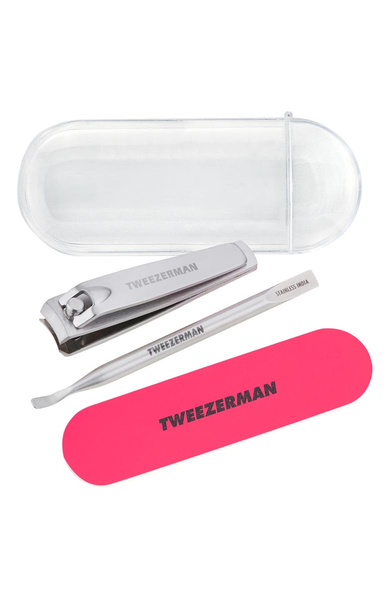 TWEEZERMAN Mini Neon Nail Care Set, Main, color,