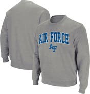 COLOSSEUM Men's Colosseum Heathered Gray Air Force Falcons Arch & Logo Sweatshirt