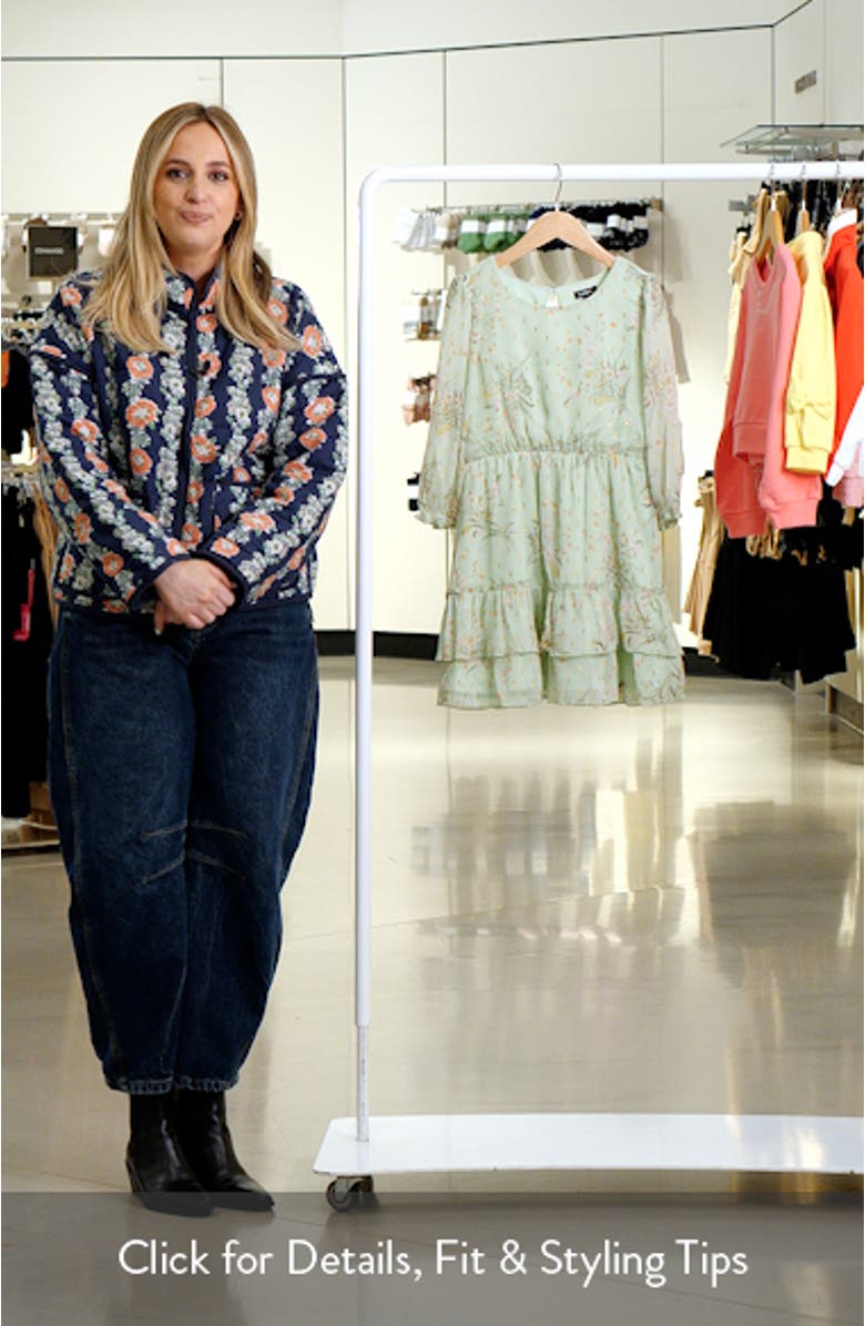 Kids' Metallic Double Ruffle Party Dress, sales video thumbnail