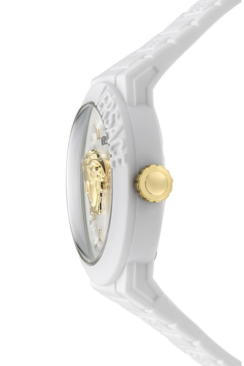 V-Pop Silicone Strap Watch, 43mm, Alternate, color, WHITE