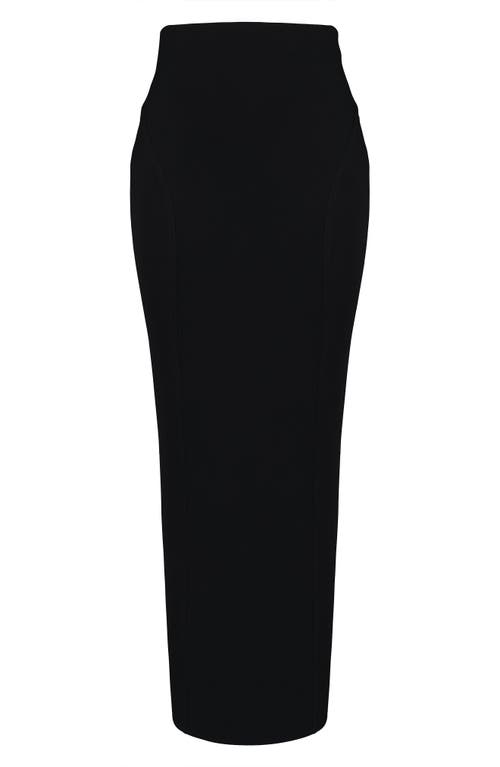 House Of Cb The Midi Skirt In Black