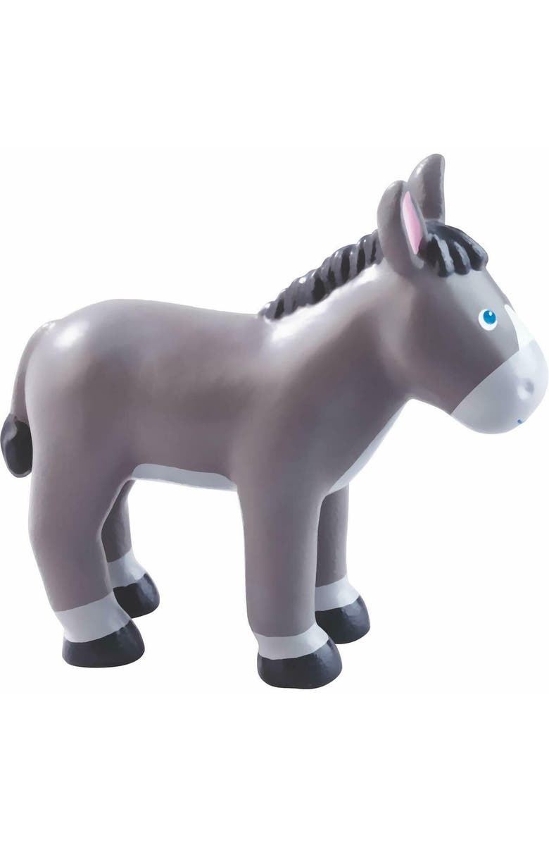 HABA Little Friends Donkey - 3.75" Farm Animal Toy Figure, Main, color,