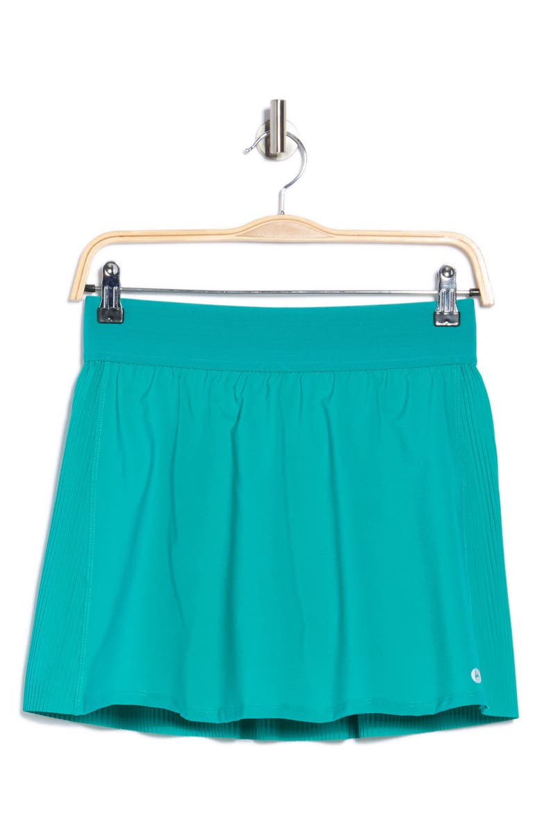 90 DEGREE BY REFLEX Lightstreme Hybrid Pleated Skort, Alternate, color, Tropical Green
