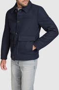 Andrew Marc Insulated Wool Blend Twill Shirt Jacket