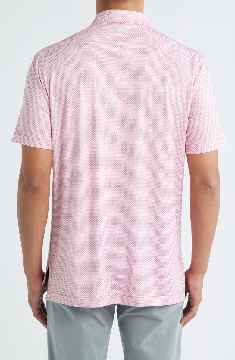 Peter Millar Medina Microprint Performance Jersey Polo, Alternate, color, Chili Red