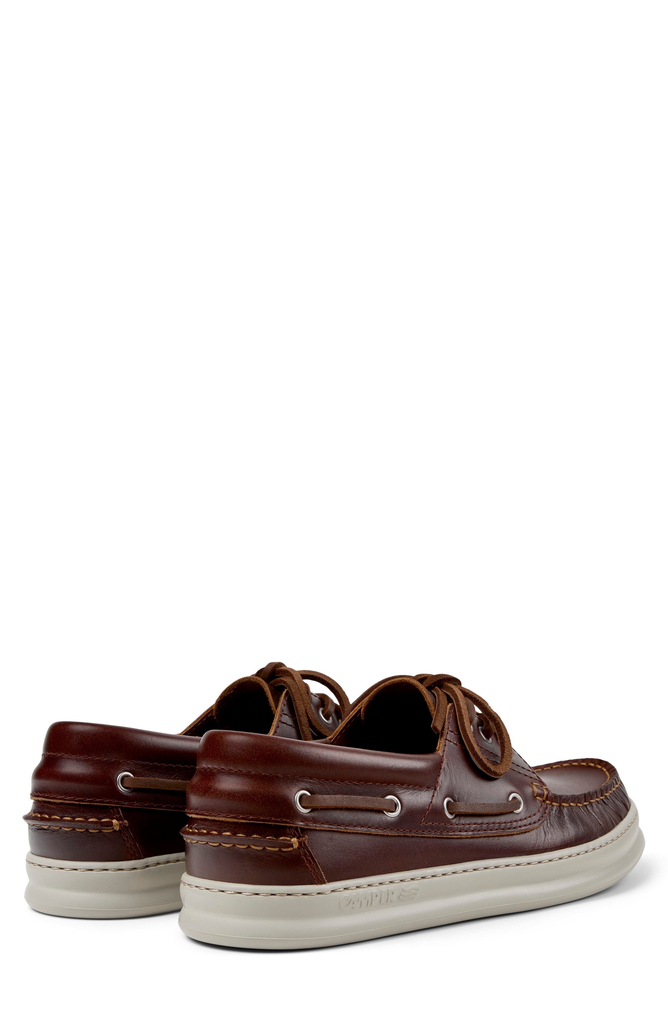 Runner Four Boat Shoe, Alternate, color, MEDIUM BROWN