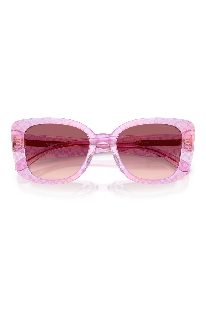 52mm Gradient Square Sunglasses, Alternate, color, IRIS SIGNATURE C / PURPLE PINK