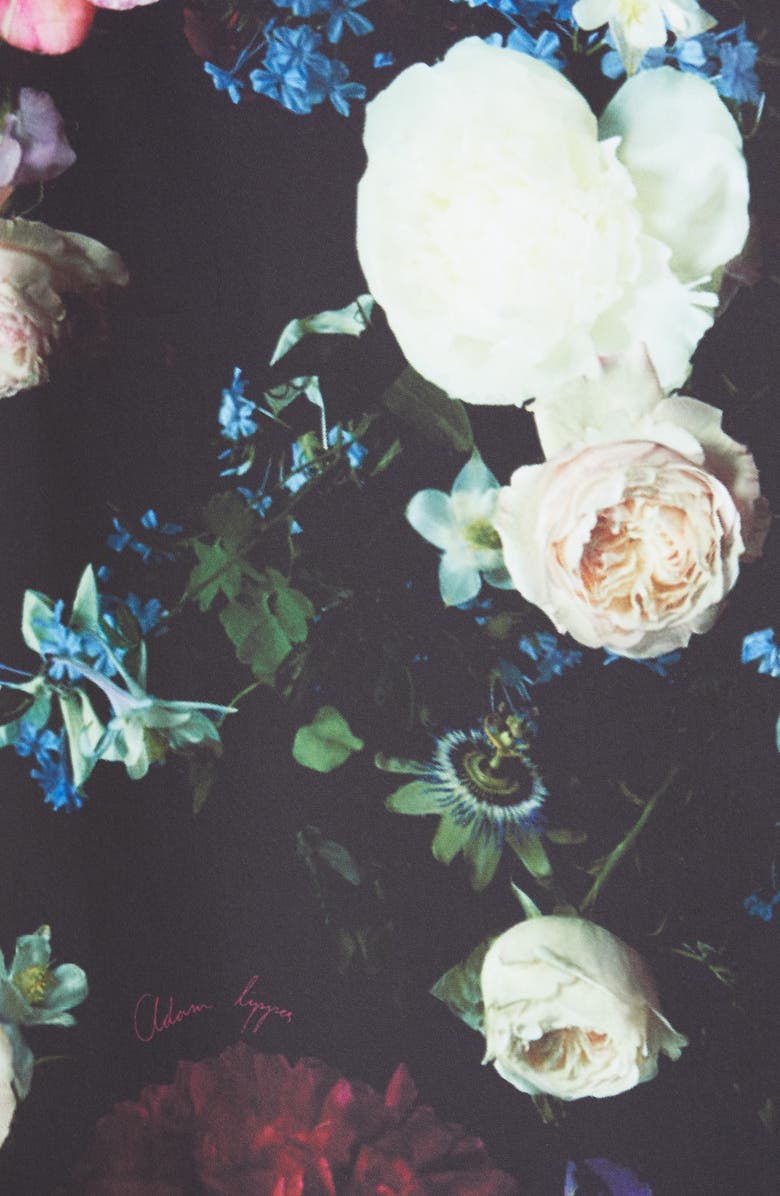 Adam Lippes Floral Print Crepe Blouse, Alternate, color,