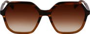 Longchamp Heritage 56mm Gradient Modified Rectangular Sunglasses