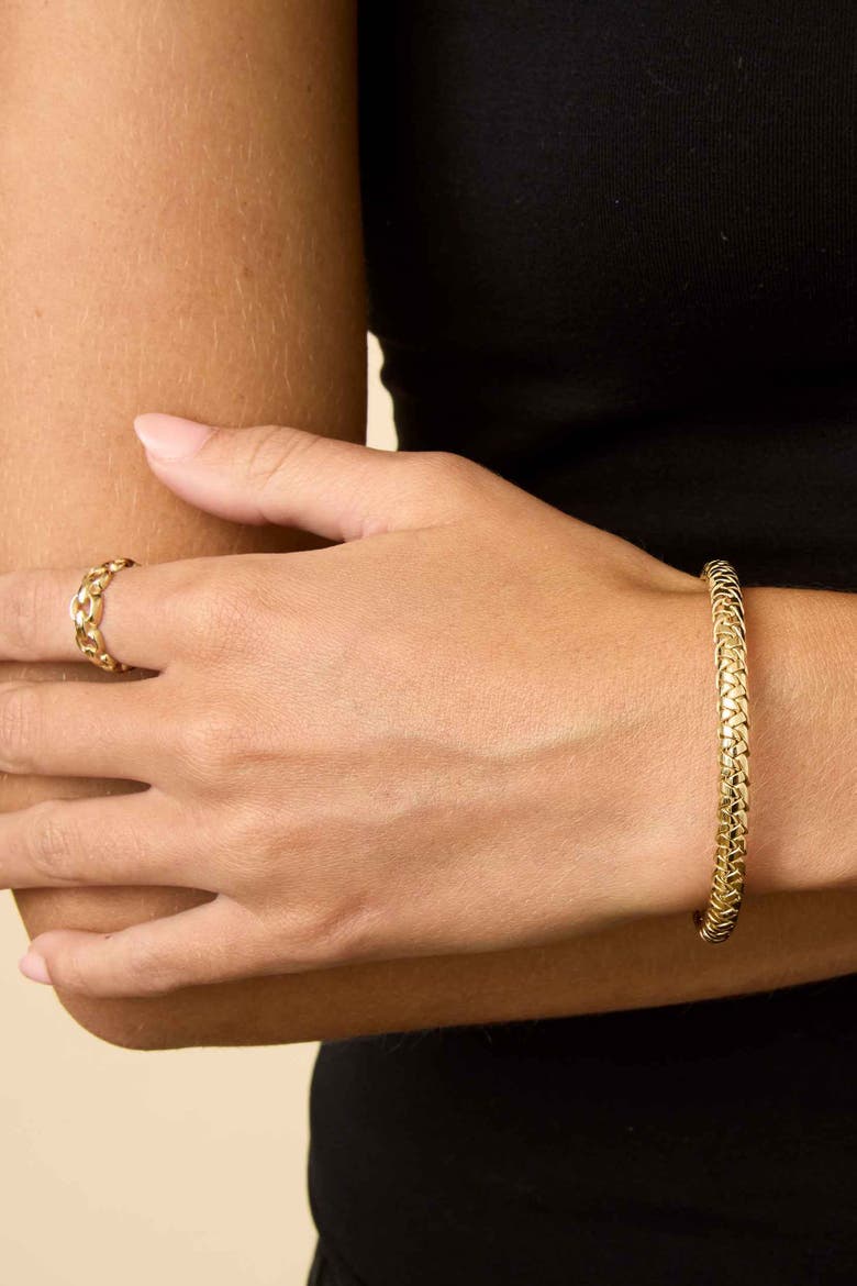 14K Yellow Gold Caesar Bangle Bracelet, Alternate, color, Yellow Gold