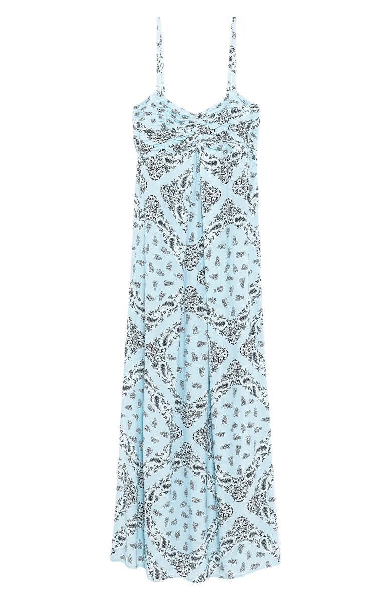 Zadig & Voltaire Rippie Soft Bandana Print Maxi Dress, Alternate, color, Bleu Oxford