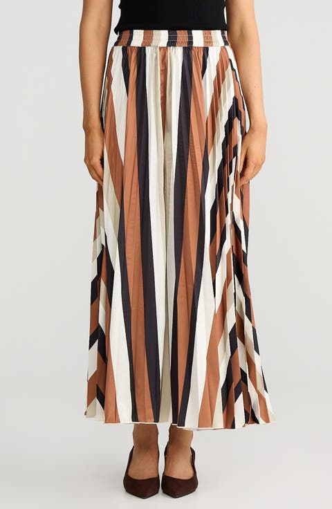Alias Pleated Maxi Skirt