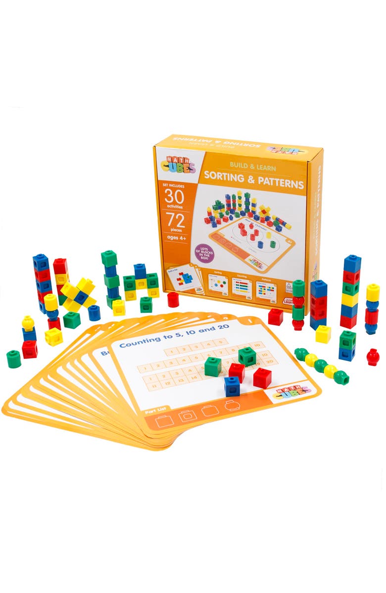 Junior Learning 30 Mathcubes Sorting and Patterns Activity Set, Ages 4+, Alternate, color, Multicolored