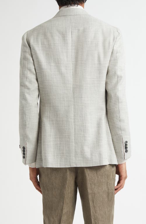 Isaia Marechiaro Glen Plaid Wool Blend Hopsack Sport Coat In Gray