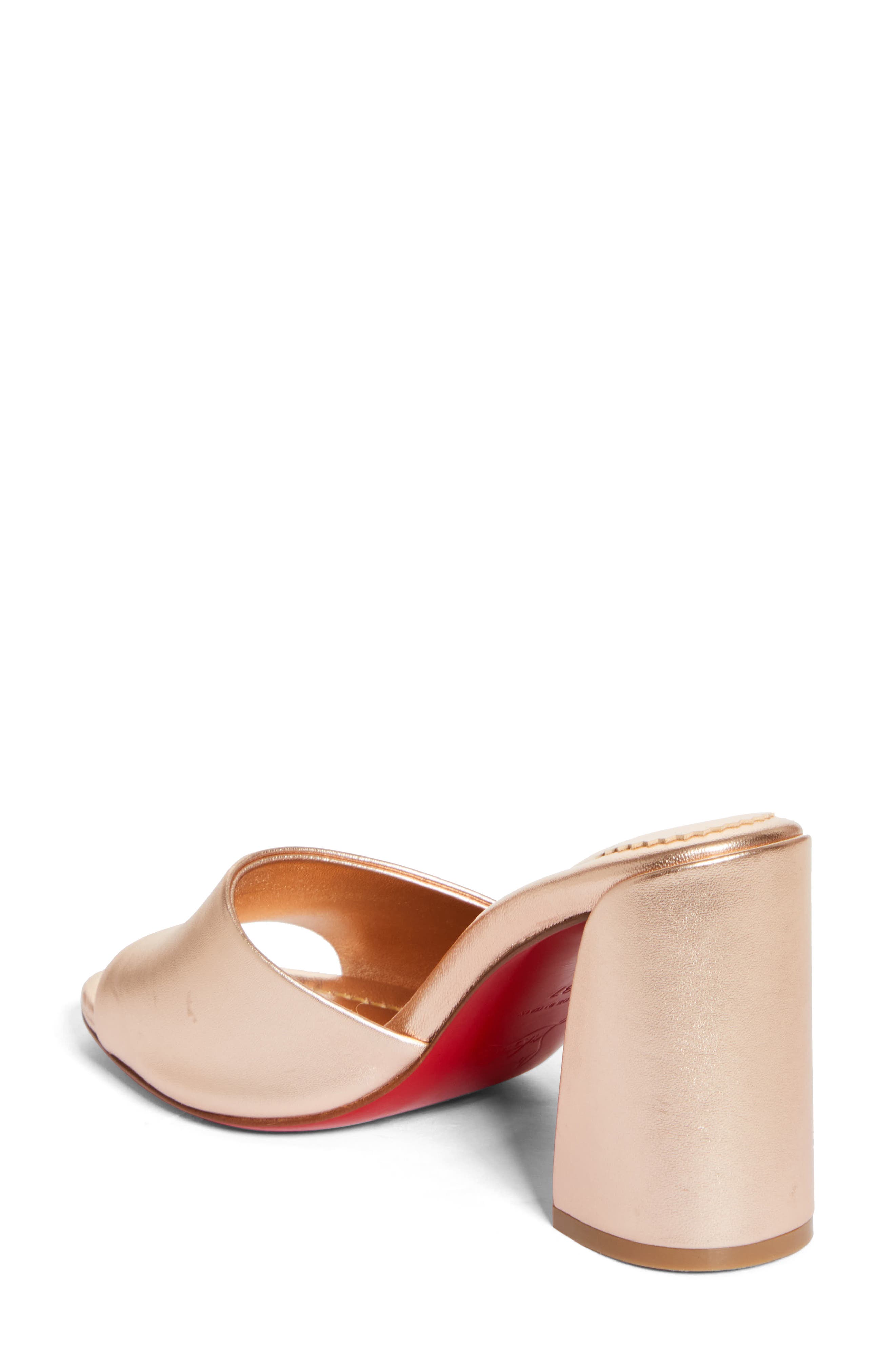 Jane Laminata Slide Sandal (Nordstrom Exclusive), Alternate, color, LECHE/ LIN LECHE