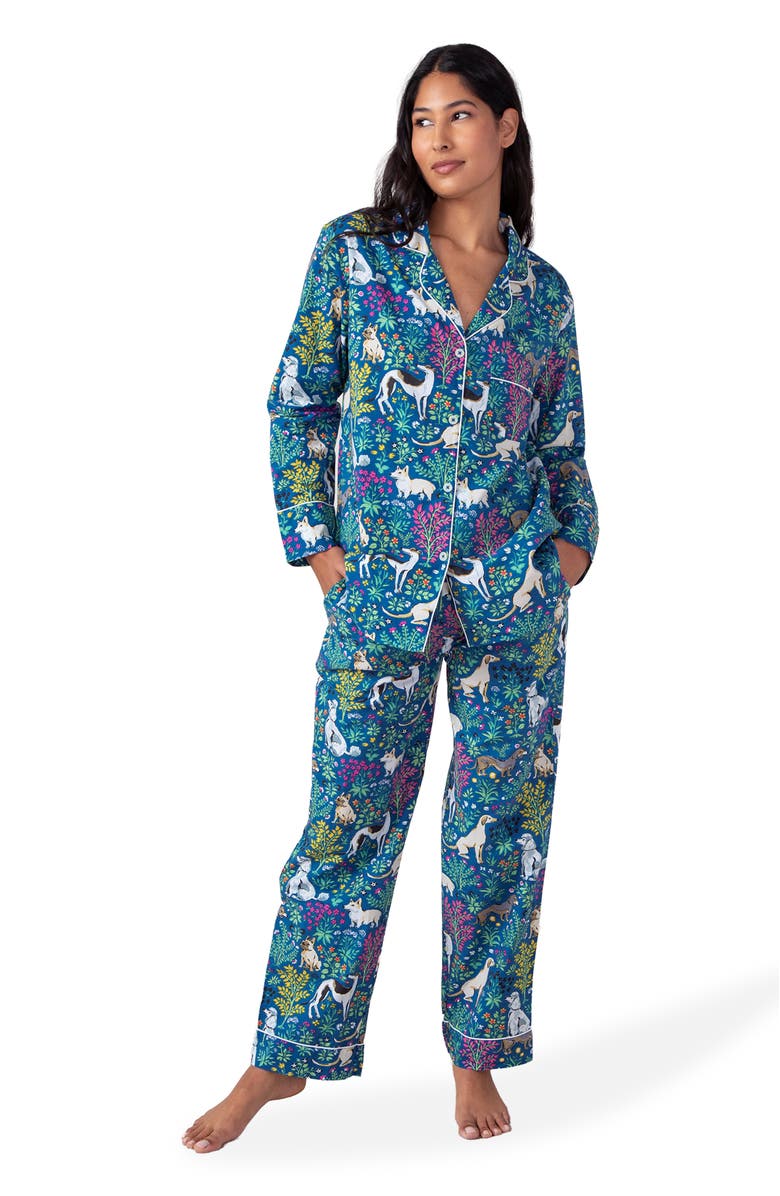 Printfresh Long PJ Set, Main, color, Indigo