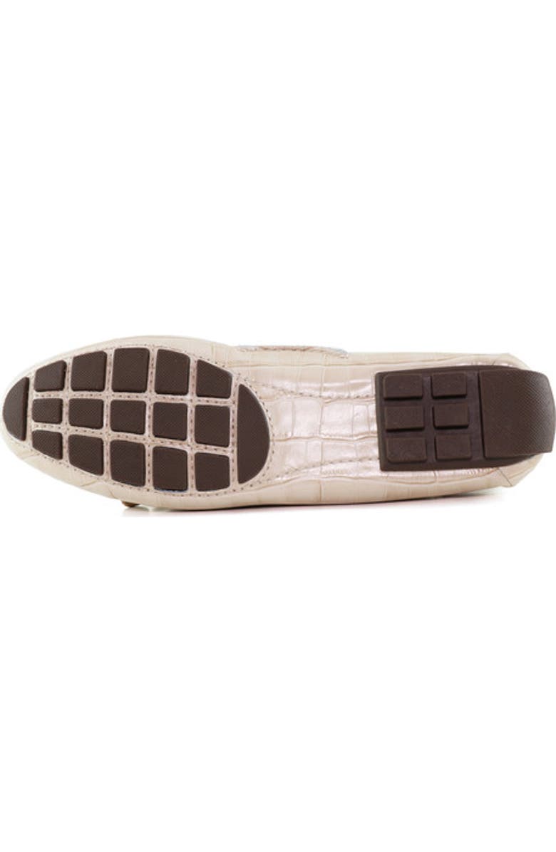 Marc Joseph New York Cypress Hill Croco Tiebow Driver Loafer, Alternate, color, Porcelain Croco