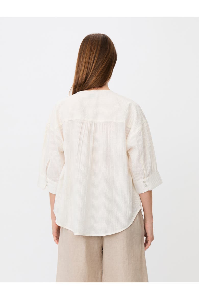 Madyrentha Round Neck Oversized Blouse, Alternate, color, Jet Stream