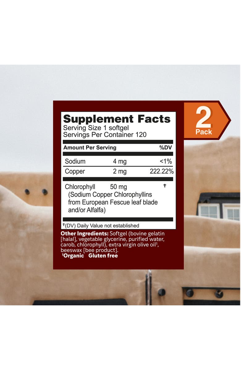 Herbs Etc. ChlorOxygen Chlorophyll Concentrate Softgels, Blood & Energy Support, 120 Count, Alternate, color, NO COLOR