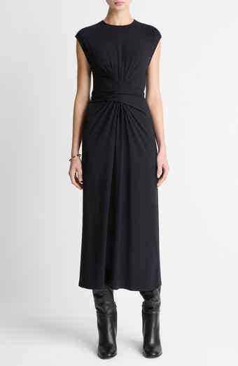 Faux Wrap A-Line Dress