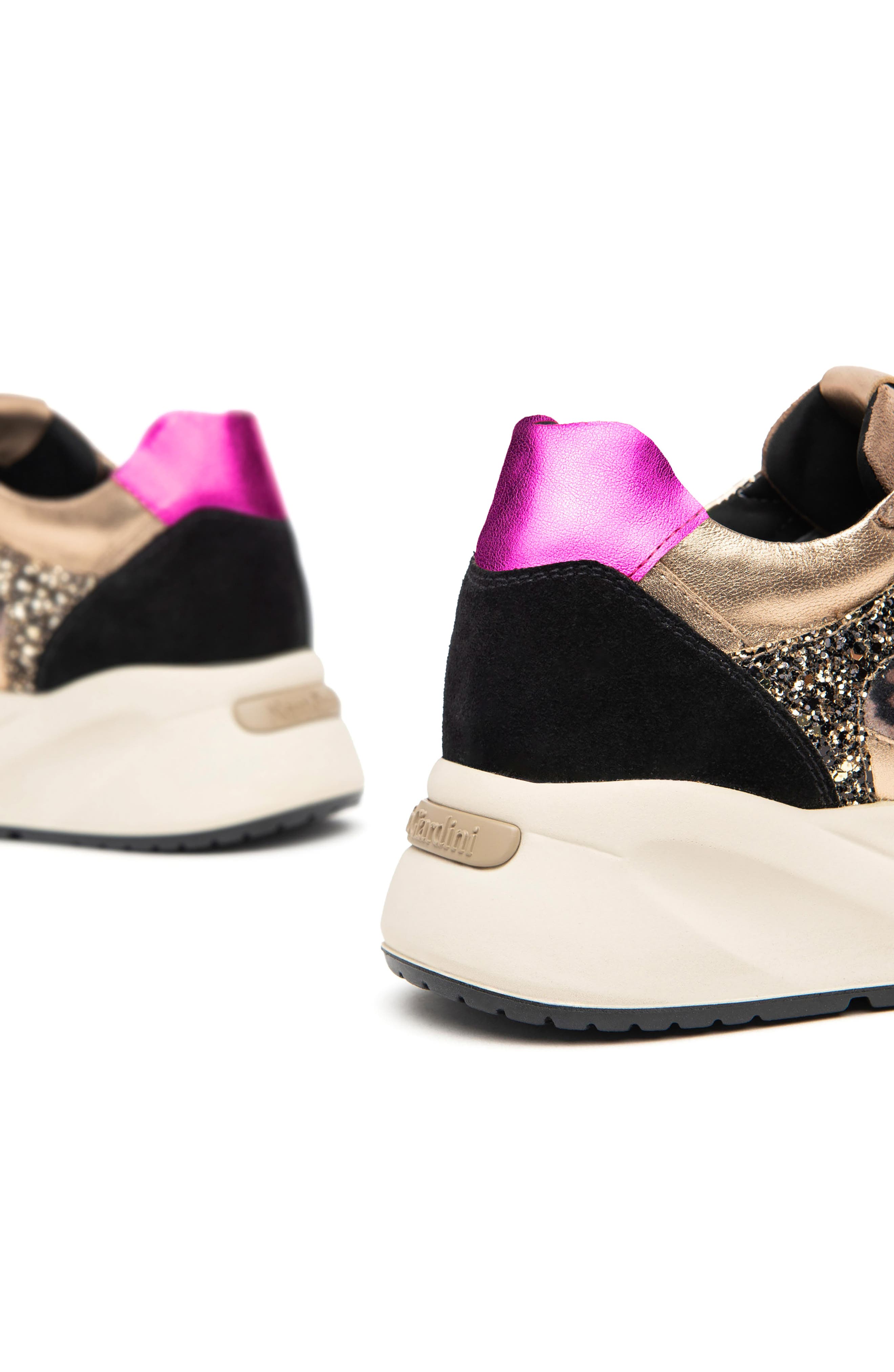 NeroGiardini Lace-Up Sneaker, Alternate, color, Mocha Multi