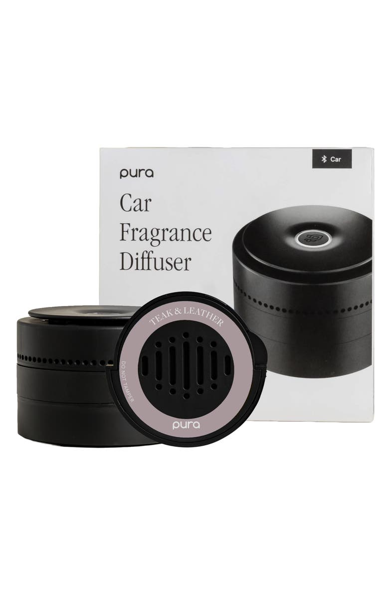 PURA Teak & Leather Car Diffuser, Main, color,
