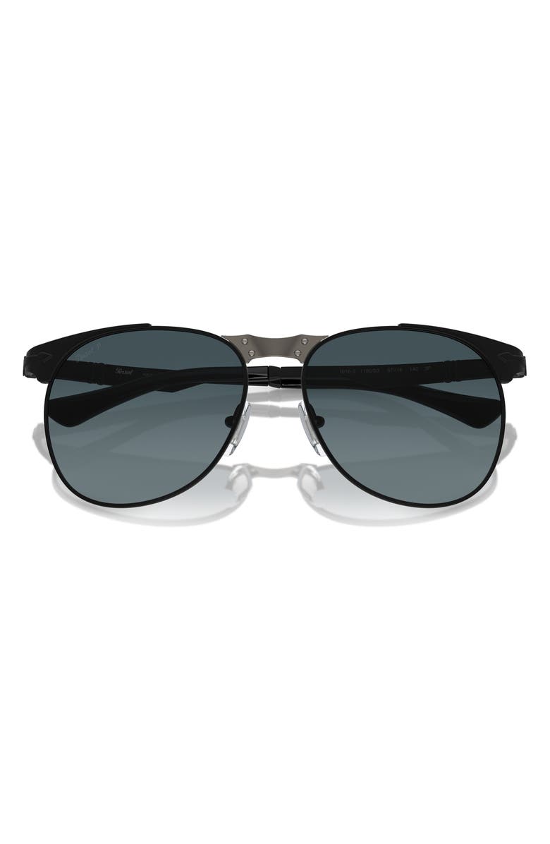 Persol 56mm Gradient Polarized Pilot Sunglasses, Main, color, Black