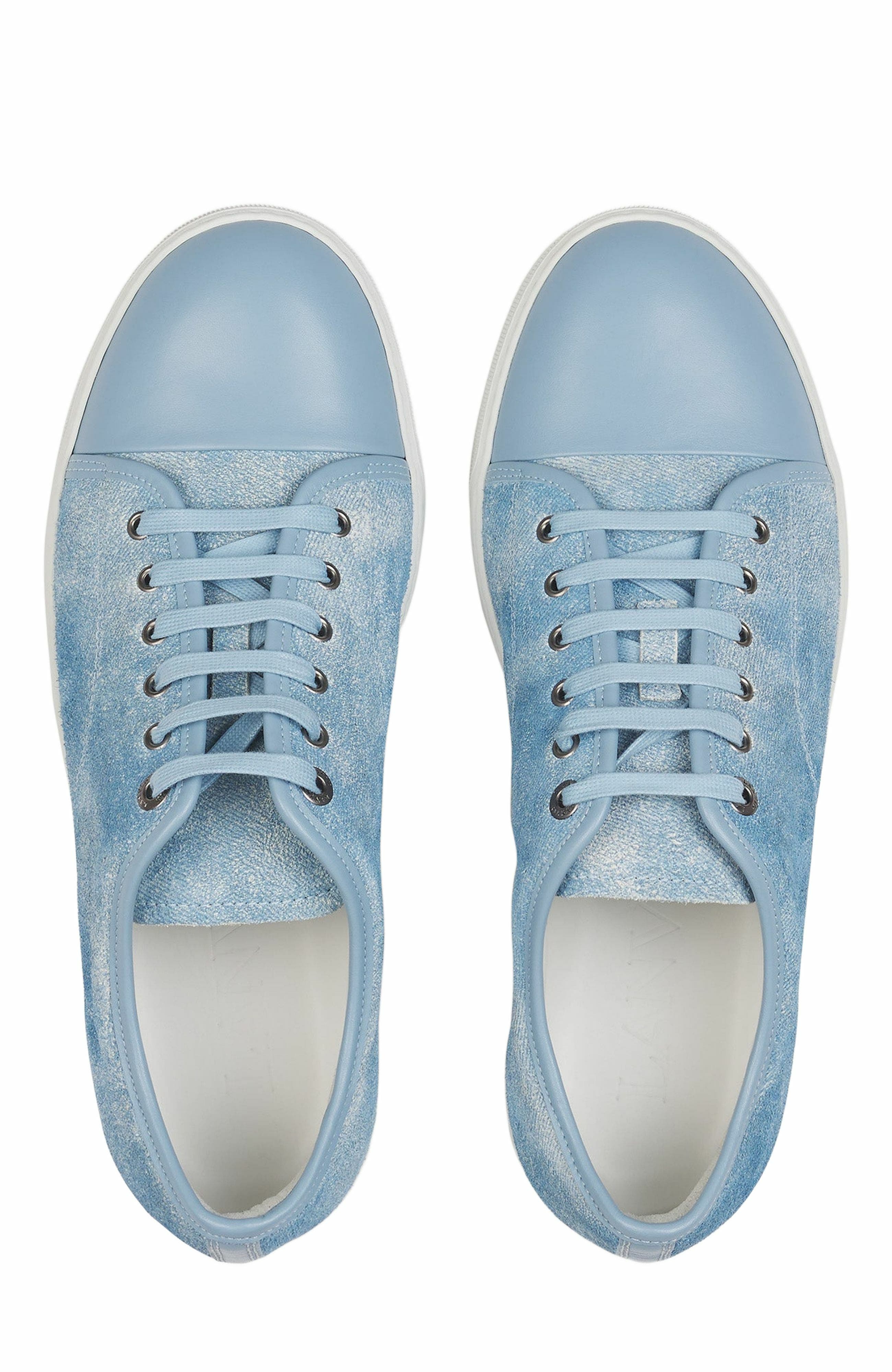 Lanvin Dbb1 Sneakers In Faded Denim For Men, Alternate, color, 