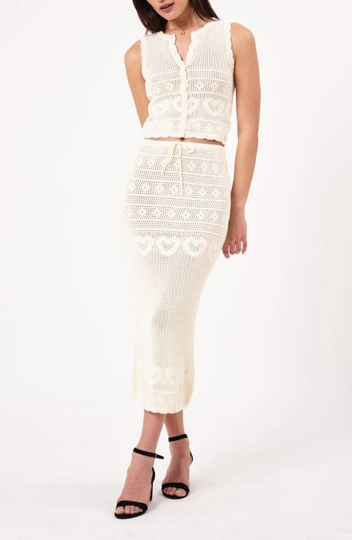Rolla's Maisie Openwork Sleeveless Cardigan In Brown
